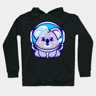 Cute baby koala wearing an astronaut helmet, cartoon character Hoodie